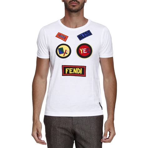 fendi t shirt herren weiß|fendi t shirts men's sale.